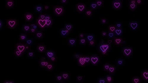 Neon Light Heart Flying