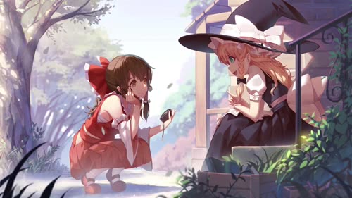 博丽灵梦and雾雨魔理沙(东方project动态壁纸）