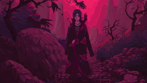Pixel live wallpaper- Itachi