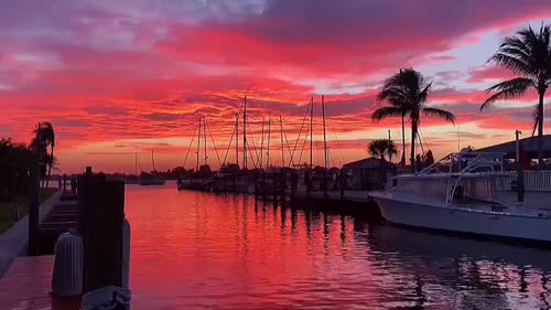 夕阳 码头