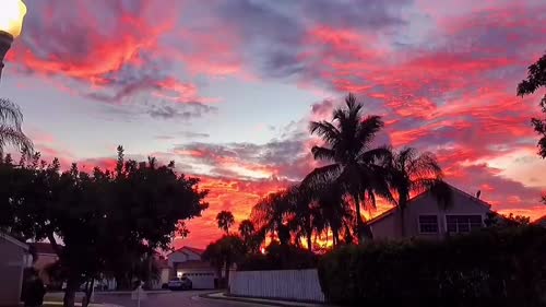 城市 夕阳