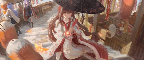 【胡桃】雪跡梅香