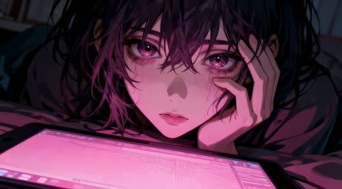 粉色少女