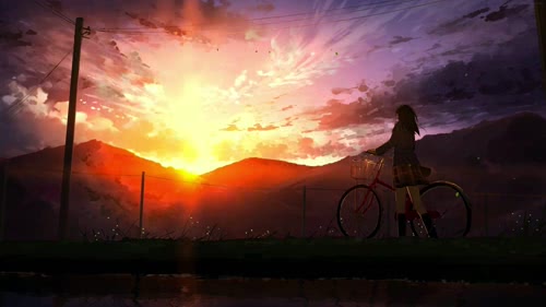  Sunset School Girl