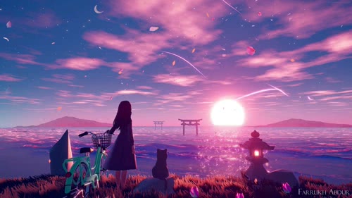 【1k】绯红夕阳