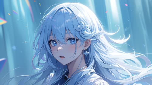 长发白毛少女