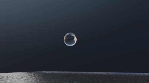 一滴水滴的掉落引发的治愈动画